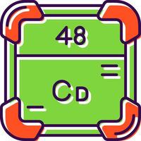 cadmium gevulde icoon vector