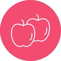 appels lijn cirkel kleur icoon vector