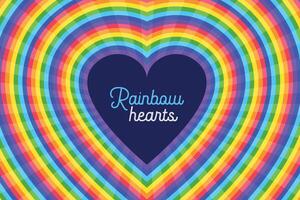 kleurrijk regenboog harten ontwerp achtergrond vector