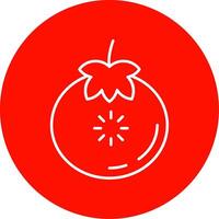 tomaat lijn cirkel kleur icoon vector