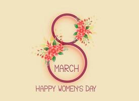 gelukkig vrouwen dag 8e van maart ontwerp achtergrond vector