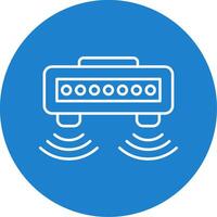 beweging sensor lijn cirkel kleur icoon vector