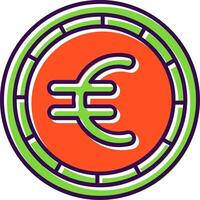 euro gevulde icoon vector