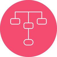hiërarchisch structuur lijn cirkel kleur icoon vector