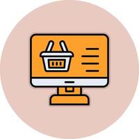 boodschappen doen online vector icoon