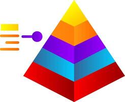 piramide vlak helling icoon vector
