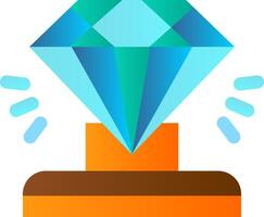 diamant vlak helling icoon vector