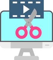 video editor vlak helling icoon vector