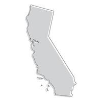 Californië staat kaart. kaart van de ons staat van Californië. vector