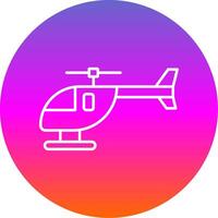 helikopter lijn helling cirkel icoon vector