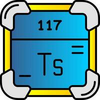 tennessine gevulde helling icoon vector