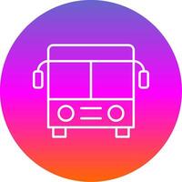bus lijn helling cirkel icoon vector