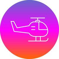 helikopter lijn helling cirkel icoon vector