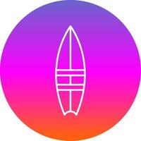 surfboard lijn helling cirkel icoon vector