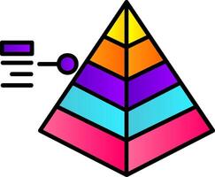 piramide gevulde helling icoon vector