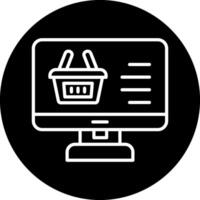 boodschappen doen online vector icoon