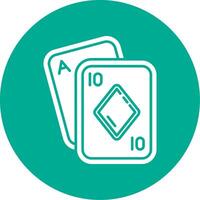 poker glyph cirkel veelkleurig icoon vector