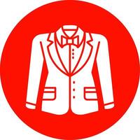 blazer glyph cirkel veelkleurig icoon vector