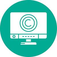 auteursrechten glyph cirkel veelkleurig icoon vector