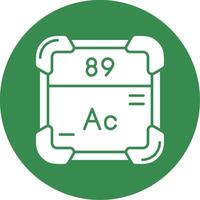 actinium glyph cirkel veelkleurig icoon vector