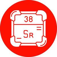 strontium glyph cirkel veelkleurig icoon vector