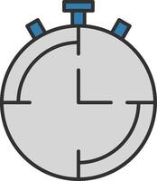 stopwatch lijn gevulde licht icoon vector