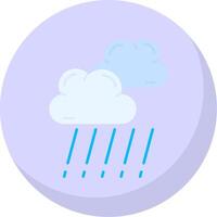 regen glyph vlak bubbel icoon vector