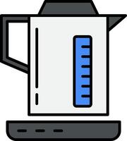 elektrisch waterkoker lijn gevulde licht icoon vector