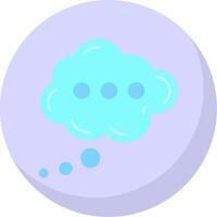 wolk glyph vlak bubbel icoon vector