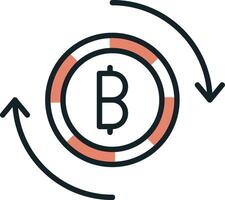 bitcoin uitwisseling vector icoon