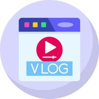 vlog glyph vlak bubbel icoon vector