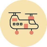 leger helikopter vector icoon