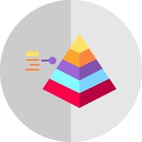 piramide vlak schaal icoon vector