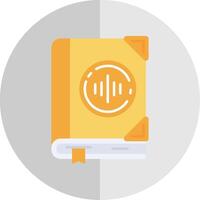 audio boek vlak schaal icoon vector