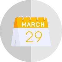 29e van maart vlak schaal icoon vector
