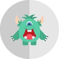 monster vlak schaal icoon vector