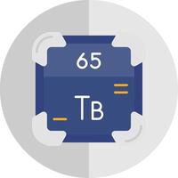 terbium vlak schaal icoon vector