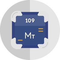 meitnerium vlak schaal icoon vector