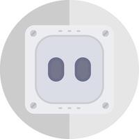 stopcontact vlak schaal icoon vector