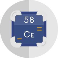 cerium vlak schaal icoon vector