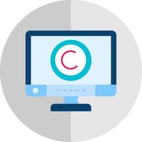 auteursrechten vlak schaal icoon vector