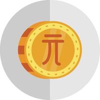 nieuw Taiwan dollar vlak schaal icoon vector