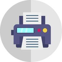 printer vlak schaal icoon vector