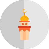 minaret vlak schaal icoon vector