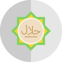 halal vlak schaal icoon vector