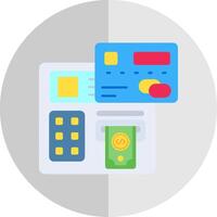 Geldautomaat vlak schaal icoon vector
