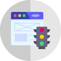 web verkeer vlak schaal icoon vector