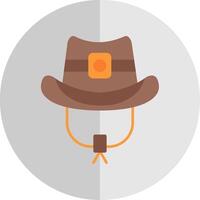 cowboy hoed vlak schaal icoon vector