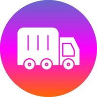 vrachtwagen glyph helling cirkel icoon vector