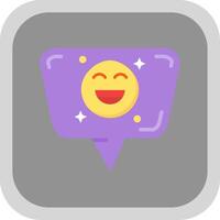 emoji vlak ronde hoek icoon vector